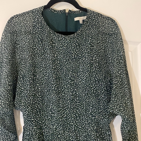 Joie Garonne Batwing-Sleeve Printed Silk Dress - Picture 6 of 14